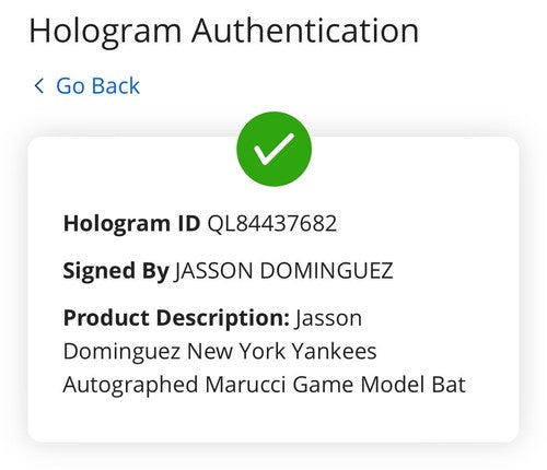 Jasson Dominguez Signed Marucci Game Model Bat Yankees Rookie Auto Fanatics MLB