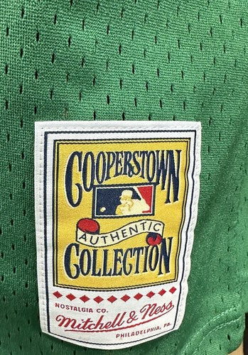 Ricky Henderson Oakland Athletics Green Mitchell & Ness Authentic Jersey SZ 2XL