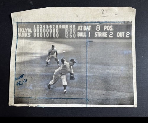 Don Larsen Yankees original 1956 World Series Perfect Game Pg 11x14 wire photo