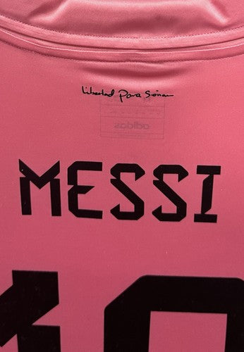 Lionel Messi Signed Inter Miami Adidas Soccer Jersey Framed Autograph BAS LOA