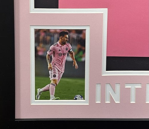 Lionel Messi Signed Inter Miami Adidas Soccer Jersey Framed Autograph BAS LOA