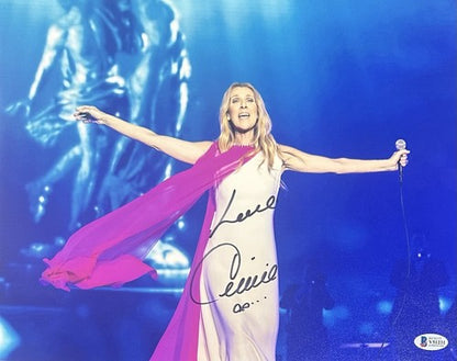 Celine Dion Hand Signed 11x14 Framed Photo Love Mint Autograph BAS COA