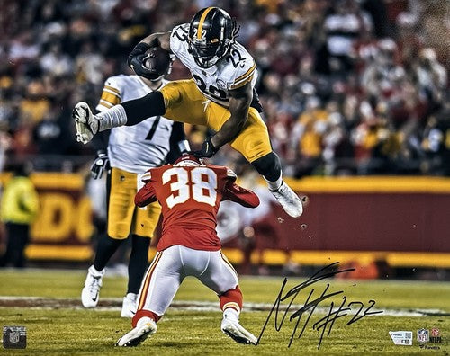 Najee Harris Signed 16x20 Framed Hurdle Photo Steelers Autograph Fanatics COA