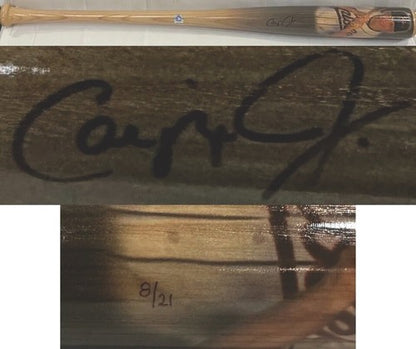 Cal Ripken Jr Signed MLB Retirement Photo Bat /21 Orioles Autograph MLB Steiner