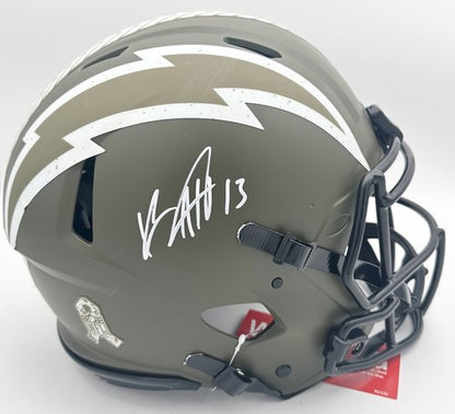 Keenan Allen Signed Chargers Speed Authentic Salute Service FS Helmet Auto BAS