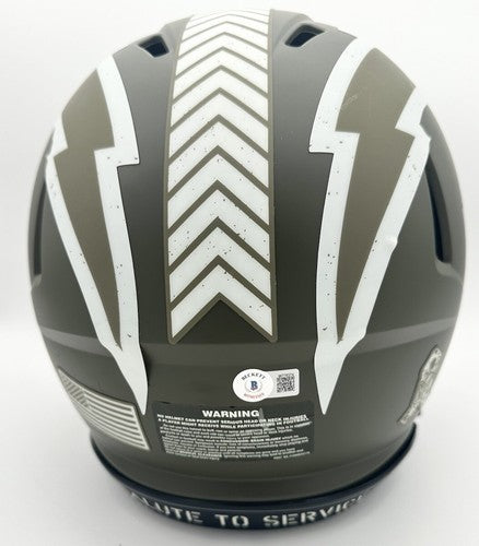 Keenan Allen Signed Chargers Speed Authentic Salute Service FS Helmet Auto BAS