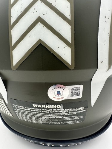 Keenan Allen Signed Chargers Speed Authentic Salute Service FS Helmet Auto BAS