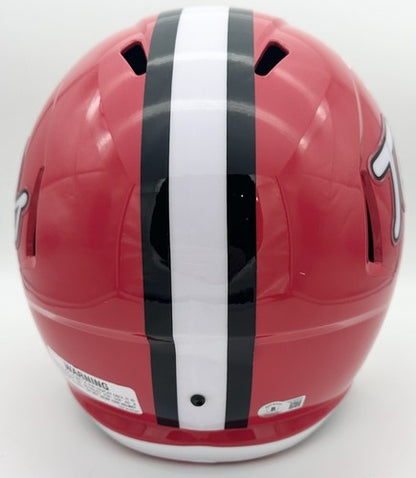 DJ Moore Signed Red Maryland Terrapins Speed Rep FS Helmet Bears Autograph BAS
