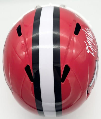 DJ Moore Signed Red Maryland Terrapins Speed Rep FS Helmet Bears Autograph BAS