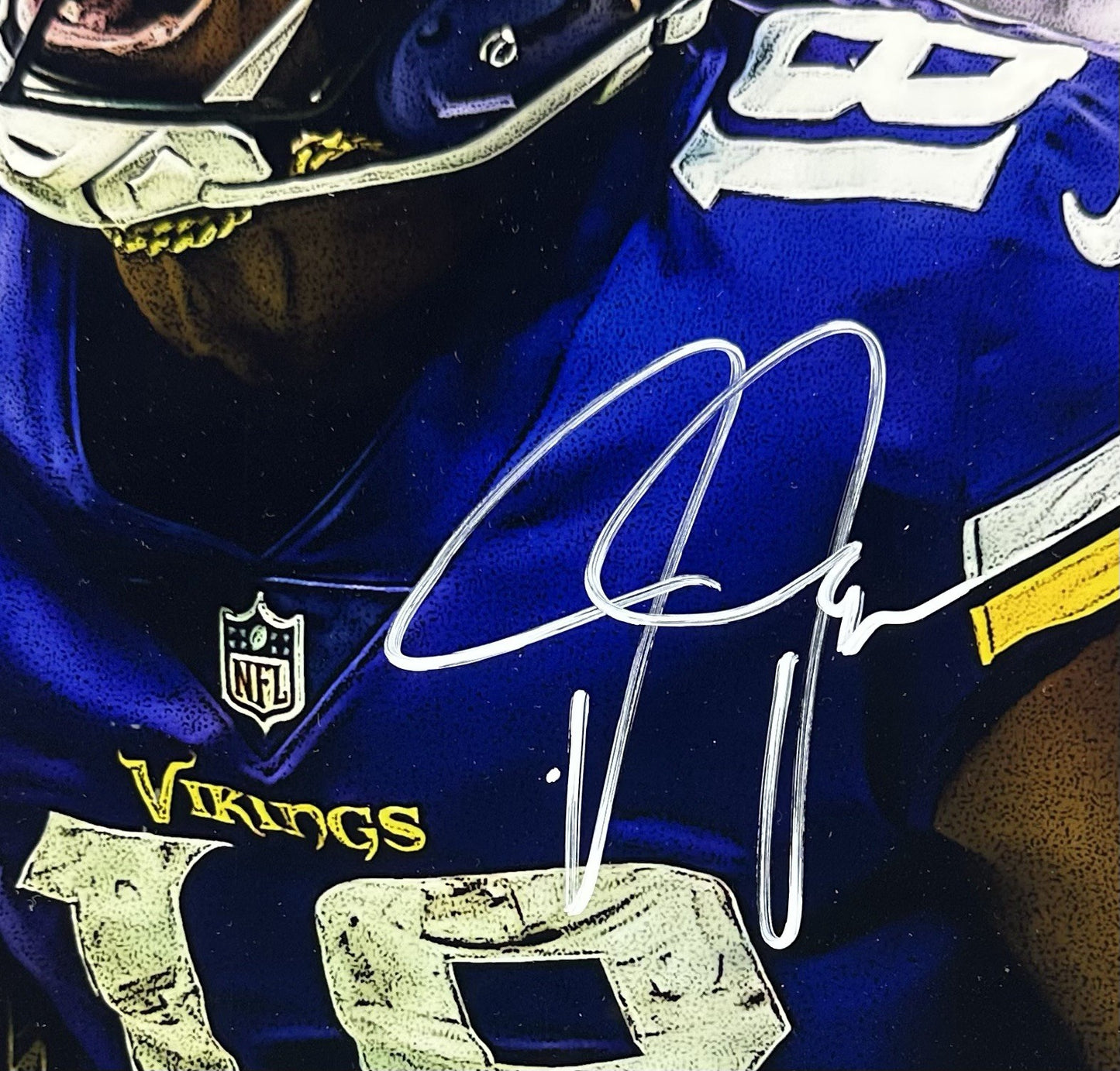 Justin Jefferson Signed 16x20 Framed Photo Scream Vikings Autograph BAS COA