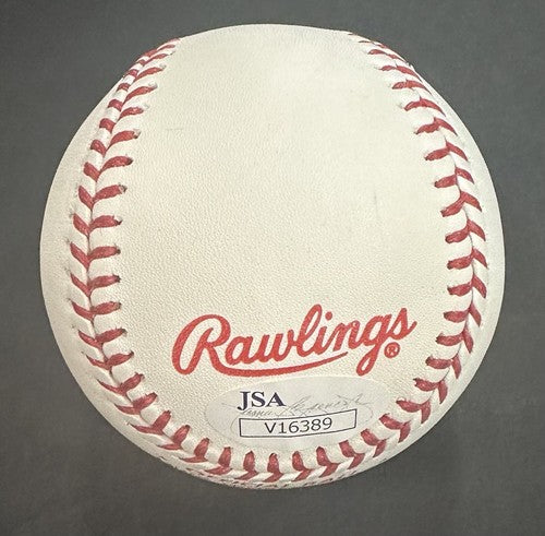 Tom Tommy Lasorda Dodgers HOF MGR signed 1988 World series baseball auto JSA