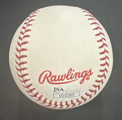 Tom Tommy Lasorda Dodgers HOF MGR signed 1988 World series baseball auto JSA