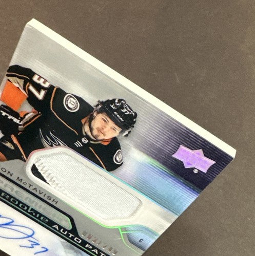 2021-22 Upper Deck Premier Mason McTavish Acetate Rookie Patch Auto /249 Mint