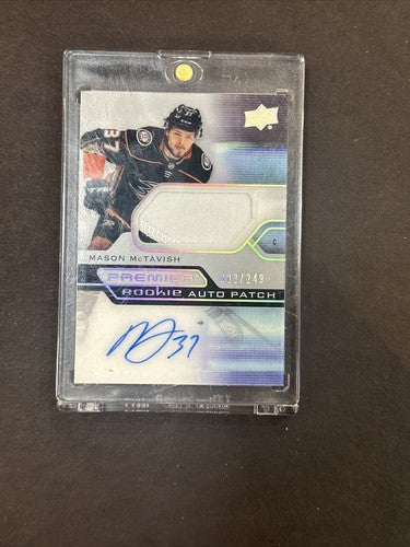 2021-22 Upper Deck Premier Mason McTavish Acetate Rookie Patch Auto /249 Mint