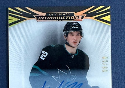 2021-22 Upper Deck Ultimate Introductions William Eklund Mint Auto /10 Sharks