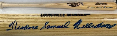 Ted Theodore Samuel Williams Signed Game Model Bat Red Sox Mint Auto JSA Coa Hof