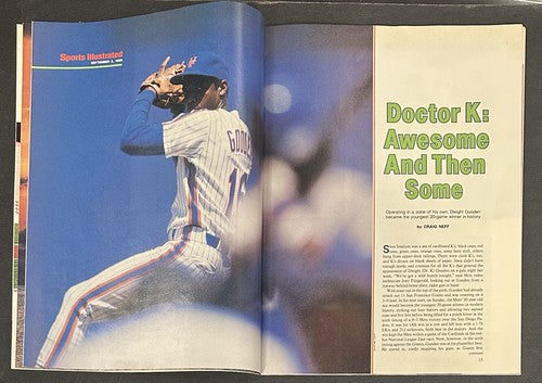 Dwight Gooden Signed 1985 Sports Illustrated Full Magazine Rookie Auto Mets COA