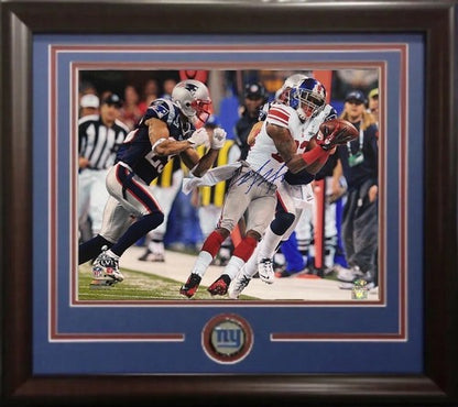 Mario Manningham Signed 16x20 Framed Photo Sb XLVI Catch Giants Auto Steiner COA