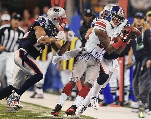 Mario Manningham Signed 16x20 Framed Photo Sb XLVI Catch Giants Auto Steiner COA