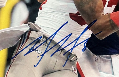 Mario Manningham Signed 16x20 Framed Photo Sb XLVI Catch Giants Auto Steiner COA