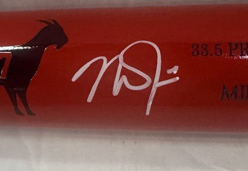 Mike Trout Signed Hickory Pro Maple MT27 Red Goat Model Bat Angels Auto MLB COA