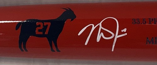 Mike Trout Signed Hickory Pro Maple MT27 Red Goat Model Bat Angels Auto MLB COA