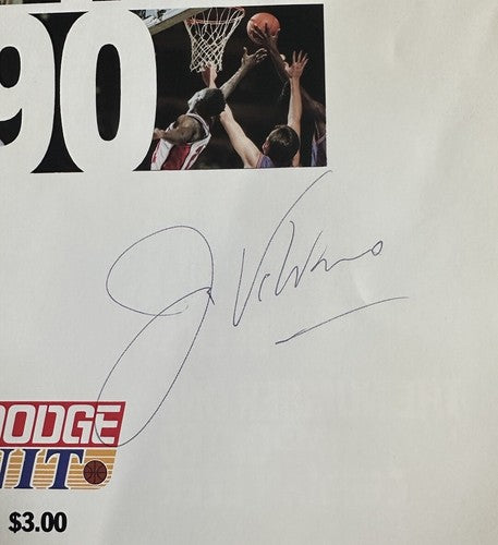 Jim Valvano & Dick Vitale Signed Ncaa Program Nit Mint Autograph Ncaa Psa Coa