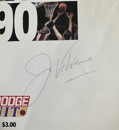 Jim Valvano & Dick Vitale Signed Ncaa Program Nit Mint Autograph Ncaa Psa Coa