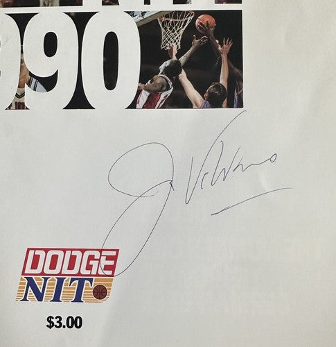 Jim Valvano & Dick Vitale Signed Ncaa Program Nit Mint Autograph Ncaa Psa Coa