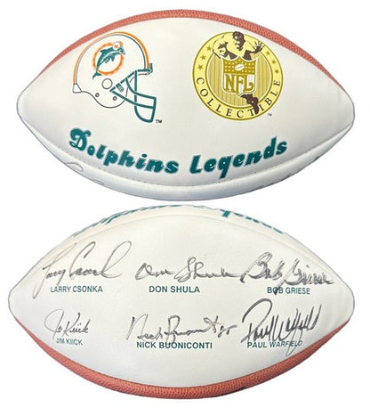 Dolphins Legends Signed Wilson NFL Collectible Football 6 Auto Csonka Shula COA
