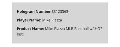 Mike Piazza Signed Official MLB Baseball Mets HOF 16 Autograph Steiner MLB COA