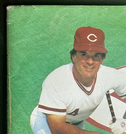 Pete Rose Signed 1985 Cincinnati Reds Scorebook Full Magazine 4192 Auto PSA COA