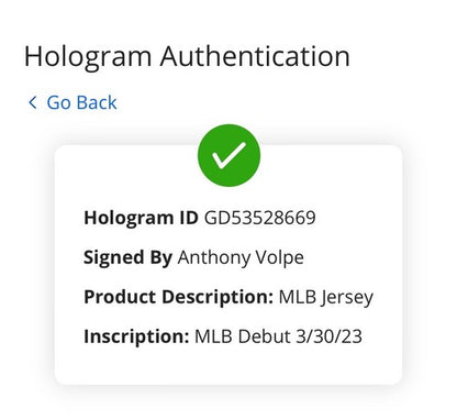Anthony Volpe Signed Nike Authentic Yankees Jersey MLB Debut Auto Fanatics COA