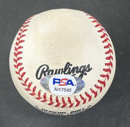 Duke Snider Signed Official NL Baseball Dodgers HOF 80 Mint Autograph PSA COA