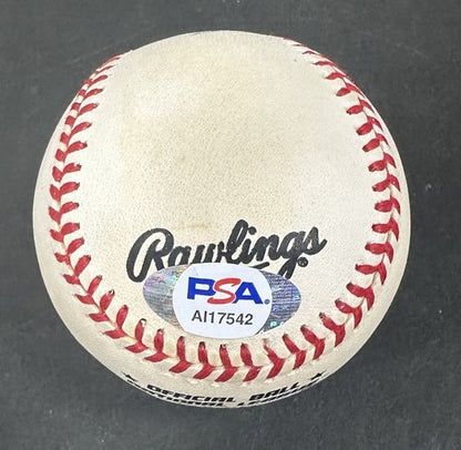 Duke Snider Signed Official NL Baseball Dodgers HOF 80 Mint Autograph PSA COA