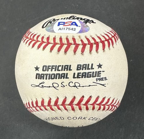 Duke Snider Signed Official NL Baseball Dodgers HOF 80 Mint Autograph PSA COA