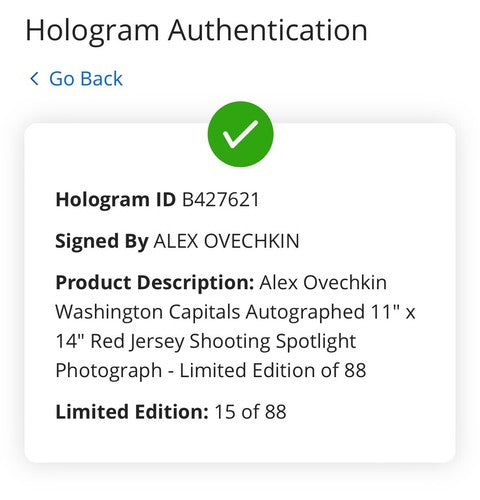 Alex Ovechkin Capitals Signed 11x14 Framed Spotlight Photo LE /88 Auto Fanatics