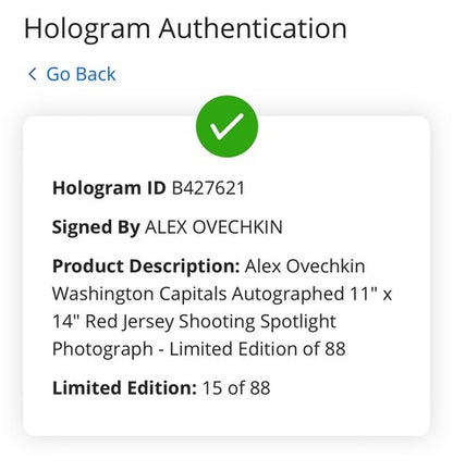 Alex Ovechkin Capitals Signed 11x14 Framed Spotlight Photo LE /88 Auto Fanatics
