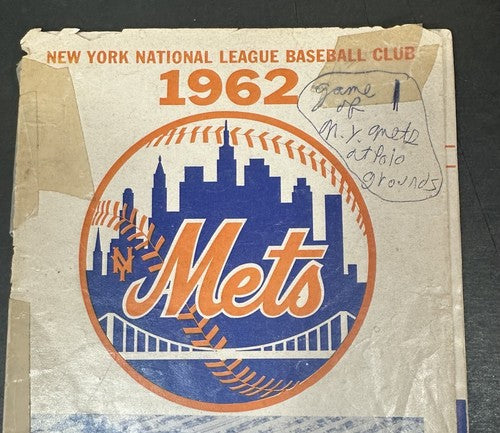 1962 Mets Official Program Score Card 1st Game Polo Grounds Opening Day 4/13/62