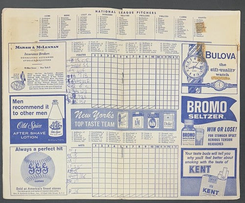 1962 Mets Official Program Score Card 1st Game Polo Grounds Opening Day 4/13/62