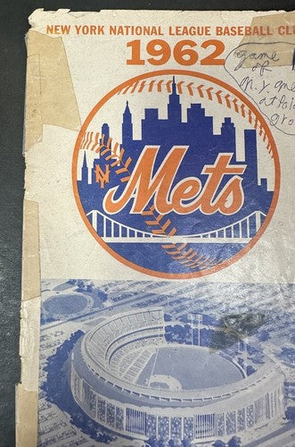 1962 Mets Official Program Score Card 1st Game Polo Grounds Opening Day 4/13/62