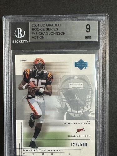2001 UD GRADED CHAD JOHNSON ROOKIE #48 Action /500 Bgs 9 Mint 2 9.5 Sub Bengals