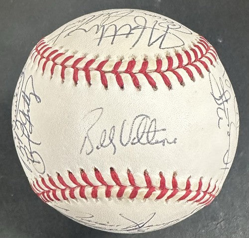 1997 Mets Team Signed AL Baseball 22 Auto Bobby Valentine Mookie Wilson JSA COA