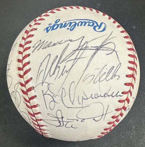 1997 Mets Team Signed AL Baseball 22 Auto Bobby Valentine Mookie Wilson JSA COA