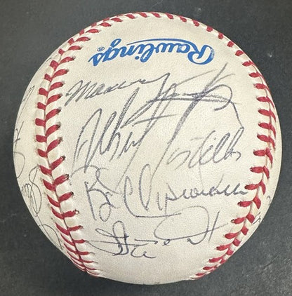 1997 Mets Team Signed AL Baseball 22 Auto Bobby Valentine Mookie Wilson JSA COA
