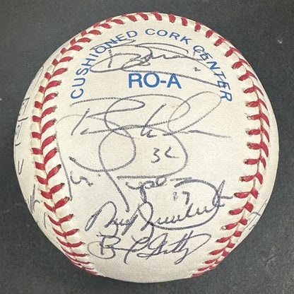 1997 Mets Team Signed AL Baseball 22 Auto Bobby Valentine Mookie Wilson JSA COA