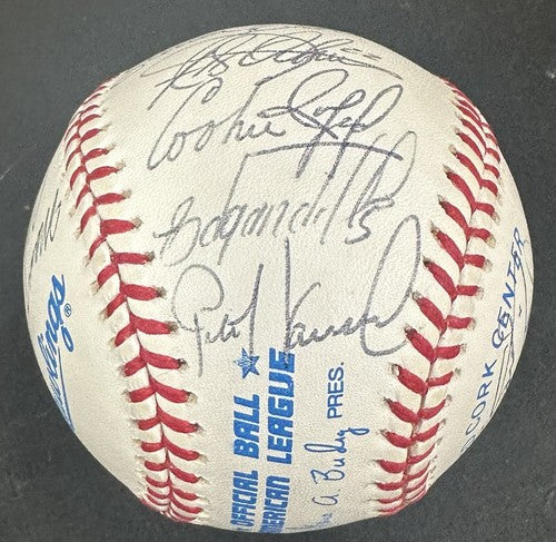 1997 Mets Team Signed AL Baseball 22 Auto Bobby Valentine Mookie Wilson JSA COA