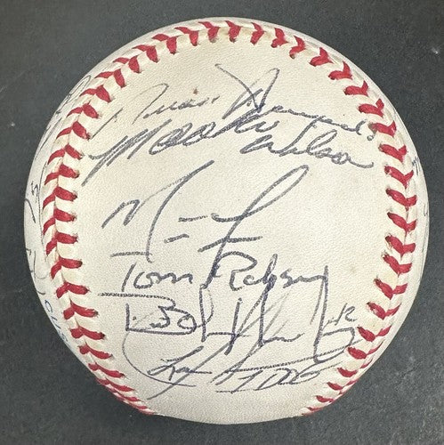 1997 Mets Team Signed AL Baseball 22 Auto Bobby Valentine Mookie Wilson JSA COA