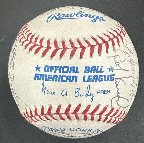 1997 Mets Team Signed AL Baseball 22 Auto Bobby Valentine Mookie Wilson JSA COA