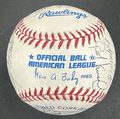 1997 Mets Team Signed AL Baseball 22 Auto Bobby Valentine Mookie Wilson JSA COA